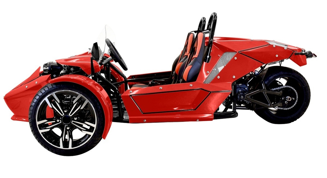 Триколесный мотоцикл E-Spider 72V Trike Мощный 3000w средний приводный мотор с литиевой батареей